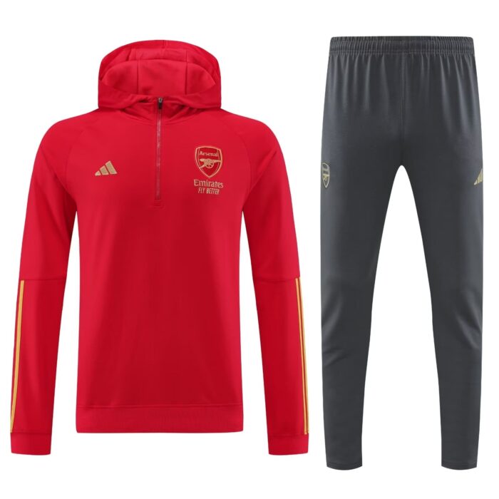 Arsenal 23-24 Hoodie Tracksuit - Red