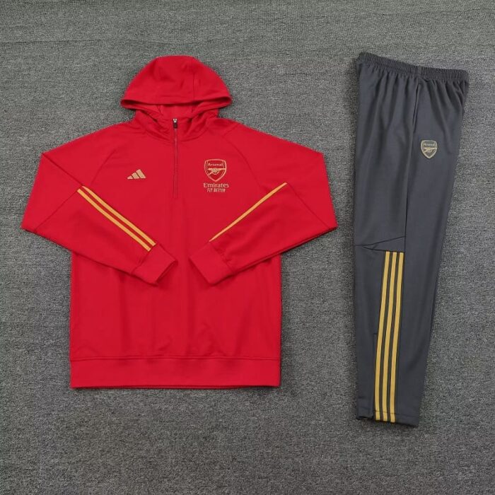 Arsenal 23-24 Hoodie Tracksuit - Red